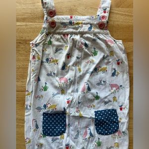 Baby Boden Farm print Dungarees Size 2-3